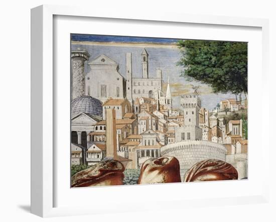 Architecture of City of Rome, Detail from Stories of St. Augustine, 1465-Benozzo Gozzoli-Framed Giclee Print