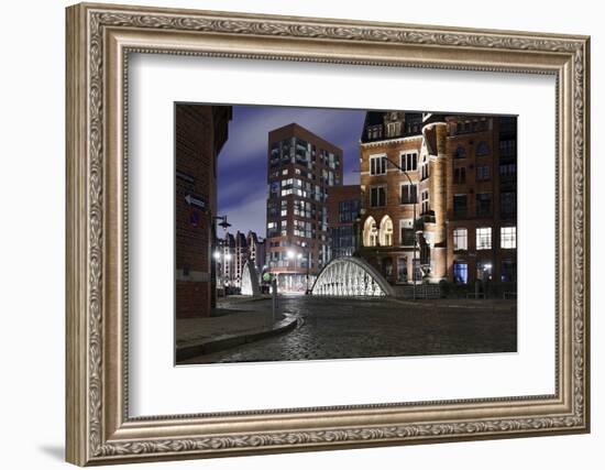 Architecture Old and Modern, Arabica House in the †berseequartier, Speicherstadt-Axel Schmies-Framed Photographic Print