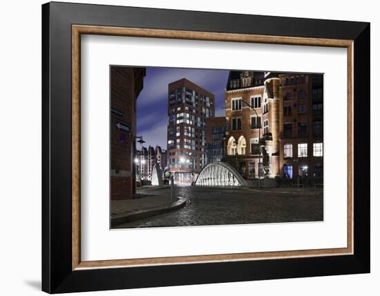 Architecture Old and Modern, Arabica House in the †berseequartier, Speicherstadt-Axel Schmies-Framed Photographic Print