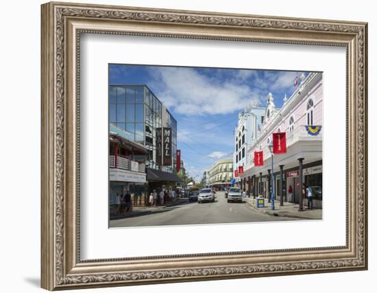 Architecture on Broad Street, Bridgetown, St. Michael, Barbados, West Indies, Caribbean, Central Am-Frank Fell-Framed Photographic Print