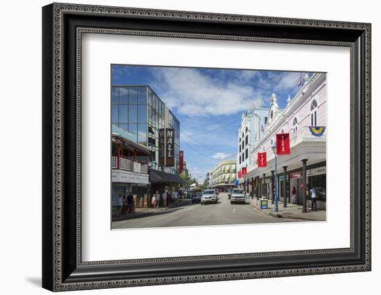 Architecture on Broad Street, Bridgetown, St. Michael, Barbados, West Indies, Caribbean, Central Am-Frank Fell-Framed Photographic Print