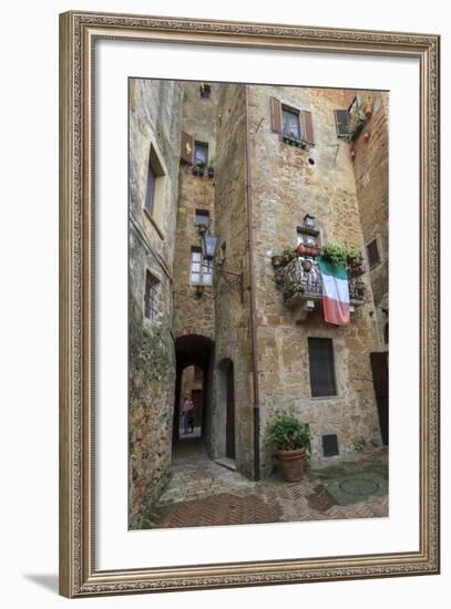 Architecture. Pienza. UNESCO World Heritage Site. Italy-Tom Norring-Framed Photographic Print