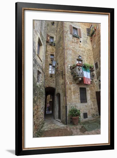 Architecture. Pienza. UNESCO World Heritage Site. Italy-Tom Norring-Framed Photographic Print