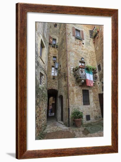 Architecture. Pienza. UNESCO World Heritage Site. Italy-Tom Norring-Framed Photographic Print