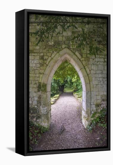 Archway, Abbey of St. Wandrille, Saint-Wandrille-Rancon, Normandy, France-Lisa S. Engelbrecht-Framed Premier Image Canvas