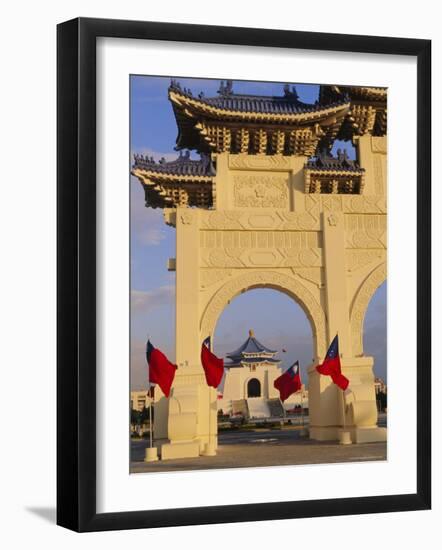 Archway and Chiang Kaishek (Chiang Kai Shek) Memorial Hall, Taipei, Taiwan, Asia-Alain Evrard-Framed Photographic Print