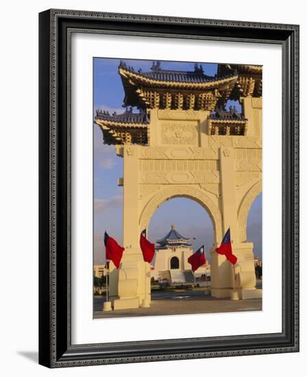 Archway and Chiang Kaishek (Chiang Kai Shek) Memorial Hall, Taipei, Taiwan, Asia-Alain Evrard-Framed Photographic Print