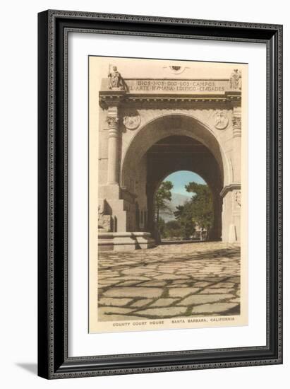 Archway at Courthouse, Santa Barbara, California-null-Framed Art Print