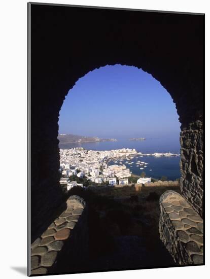 Archway from Town Castle, Mykonos, Greece-Walter Bibikow-Mounted Photographic Print