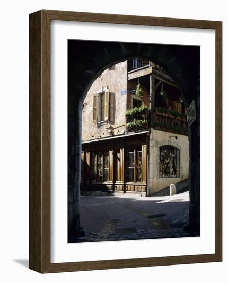 Archway in the Old Town, Annecy, Lake Annecy, Rhone Alpes, France, Europe-Stuart Black-Framed Photographic Print