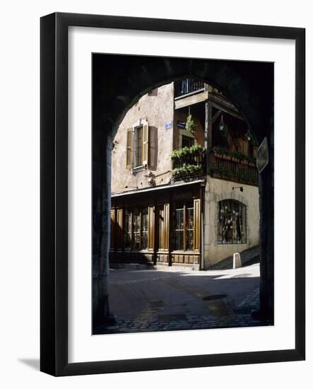 Archway in the Old Town, Annecy, Lake Annecy, Rhone Alpes, France, Europe-Stuart Black-Framed Photographic Print