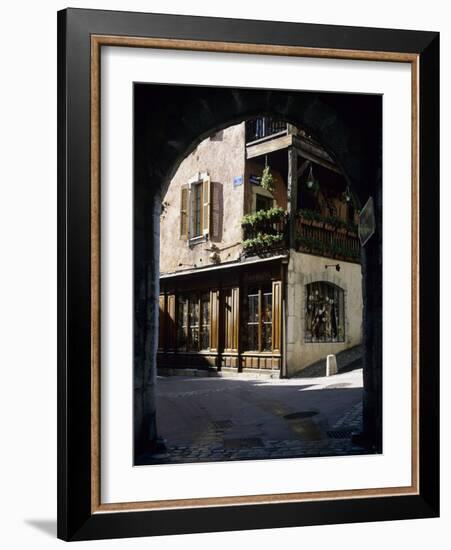 Archway in the Old Town, Annecy, Lake Annecy, Rhone Alpes, France, Europe-Stuart Black-Framed Photographic Print