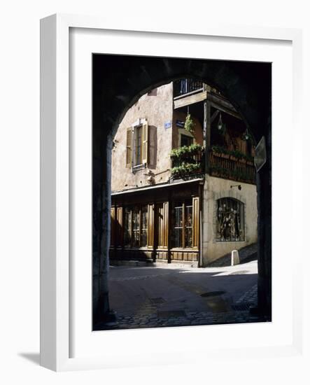 Archway in the Old Town, Annecy, Lake Annecy, Rhone Alpes, France, Europe-Stuart Black-Framed Photographic Print