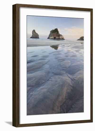 Archway Islands, Wharariki Beach, Tasman, South Island, New Zealand-Rainer Mirau-Framed Photographic Print