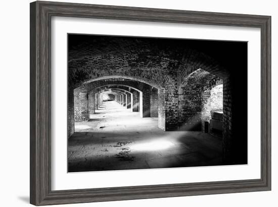 Archways And Light Beams, Fort Jefferson, FL-George Oze-Framed Photographic Print