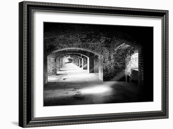 Archways And Light Beams, Fort Jefferson, FL-George Oze-Framed Photographic Print