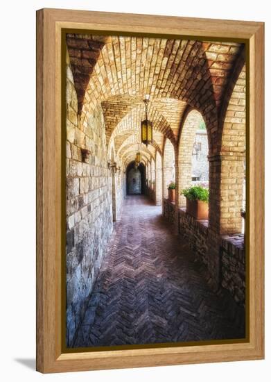 Archways Of A Tuscan Castle In Napa Valley-George Oze-Framed Premier Image Canvas