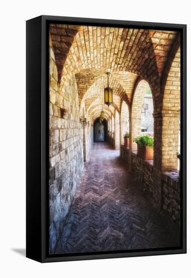 Archways Of A Tuscan Castle In Napa Valley-George Oze-Framed Premier Image Canvas