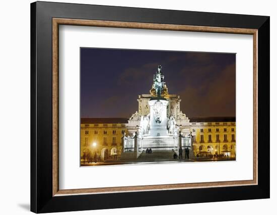 Arco Da Rua Augusta, Equestrian Statue King Joseph I, Commercial Centre-Axel Schmies-Framed Photographic Print