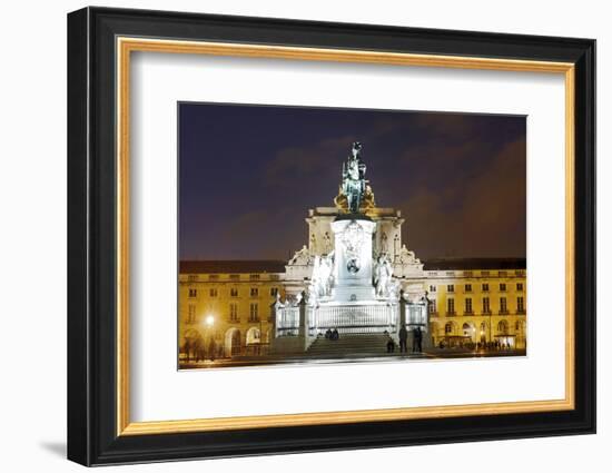 Arco Da Rua Augusta, Equestrian Statue King Joseph I, Commercial Centre-Axel Schmies-Framed Photographic Print