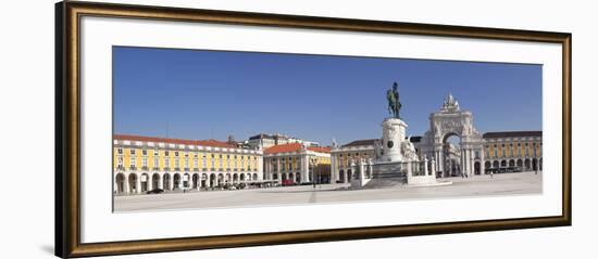 Arco da Rua Augusta triumphal arch, King Jose I Monument, Praca do Comercio, Baixa, Lisbon, Portuga-Markus Lange-Framed Photographic Print