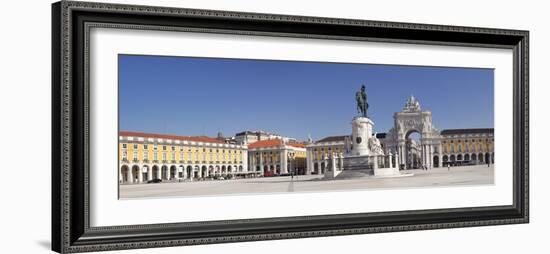 Arco da Rua Augusta triumphal arch, King Jose I Monument, Praca do Comercio, Baixa, Lisbon, Portuga-Markus Lange-Framed Photographic Print