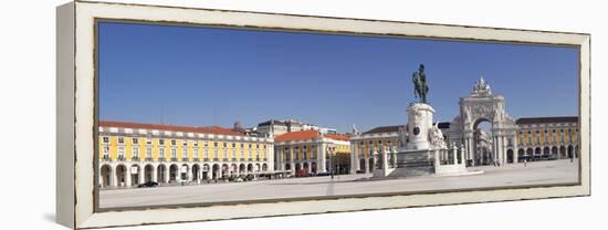 Arco da Rua Augusta triumphal arch, King Jose I Monument, Praca do Comercio, Baixa, Lisbon, Portuga-Markus Lange-Framed Premier Image Canvas