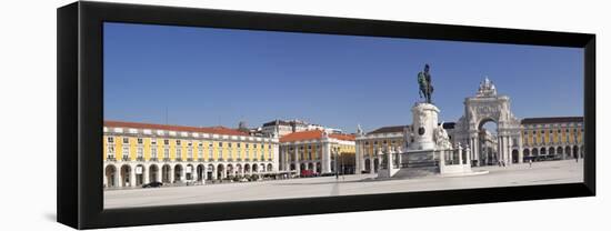 Arco da Rua Augusta triumphal arch, King Jose I Monument, Praca do Comercio, Baixa, Lisbon, Portuga-Markus Lange-Framed Premier Image Canvas