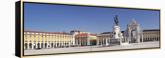 Arco da Rua Augusta triumphal arch, King Jose I Monument, Praca do Comercio, Baixa, Lisbon, Portuga-Markus Lange-Framed Premier Image Canvas