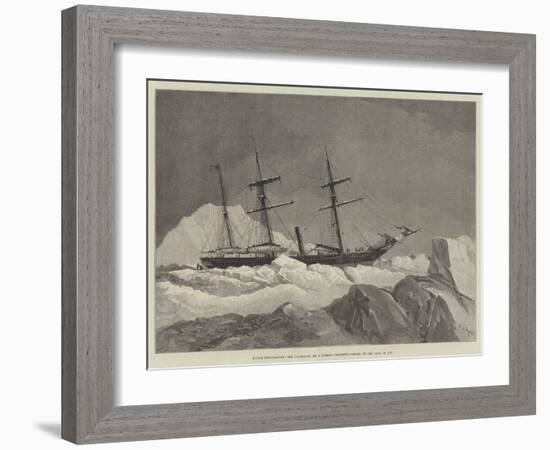 Arctic Exploration, the Jeannette, Mr J Gordon Bennett's Vessel, in the Pack of Ice-Walter William May-Framed Giclee Print