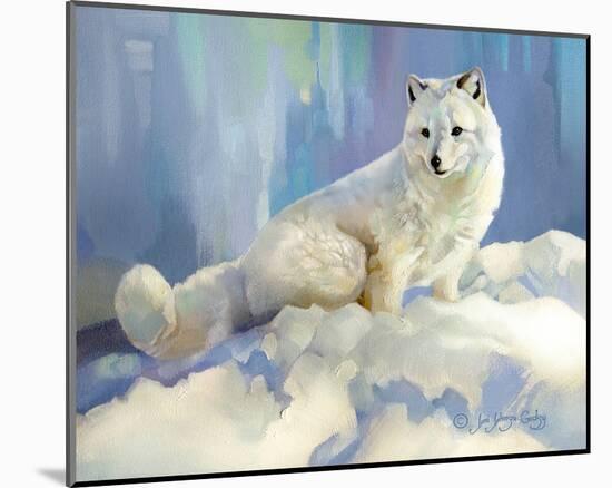 Arctic Fox at Twilight-Joni Johnson-Godsy-Mounted Giclee Print
