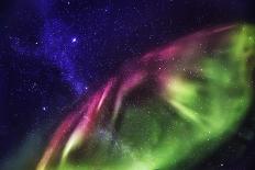 Northern Lights or Aurora Borealis over Mt. Ulfarsfell, Near Reykjavik, Iceland-Arctic-Images-Photographic Print