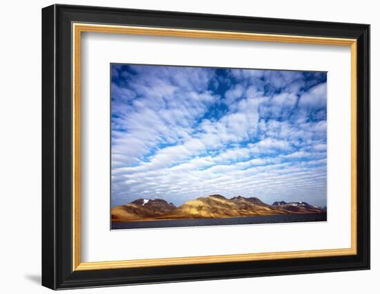 Arctic, Isfjorden. Herringbone Clouds Give Rise to a Striking Light Play on the Land Below-David Slater-Framed Photographic Print