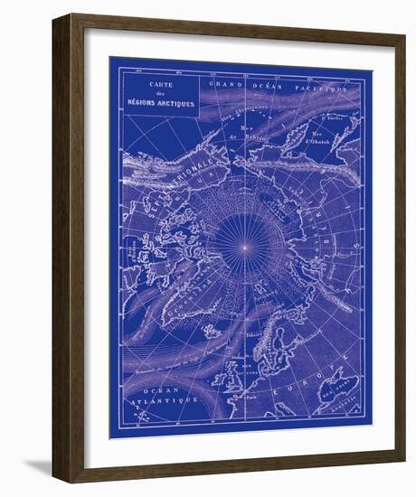 Arctic Map-The Vintage Collection-Framed Giclee Print