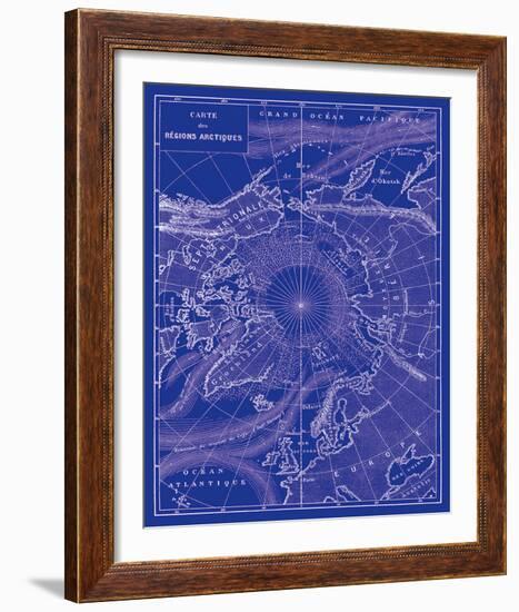 Arctic Map-The Vintage Collection-Framed Giclee Print