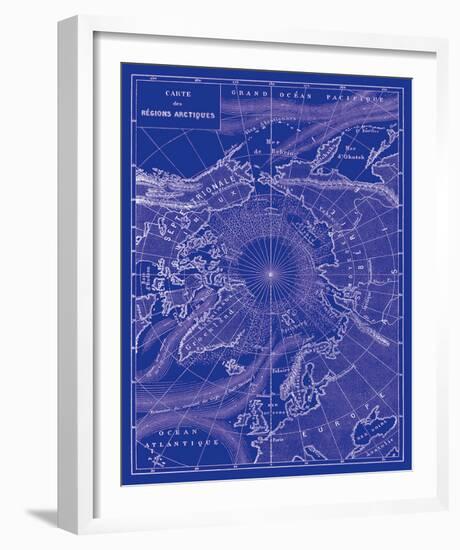 Arctic Map-The Vintage Collection-Framed Giclee Print