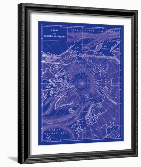 Arctic Map-The Vintage Collection-Framed Giclee Print