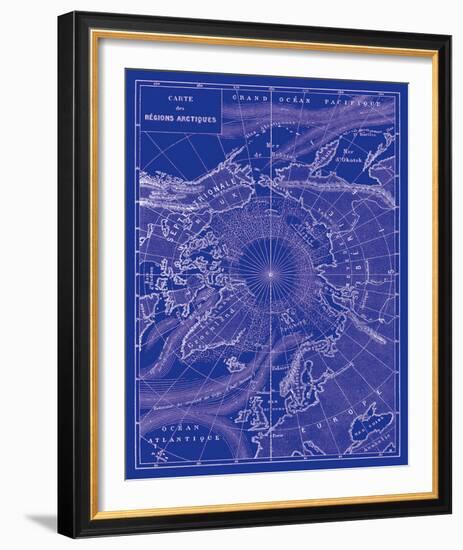 Arctic Map-The Vintage Collection-Framed Giclee Print