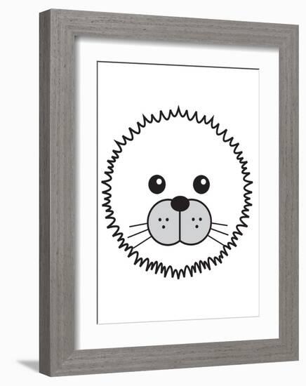 Arctic Seal-null-Framed Art Print