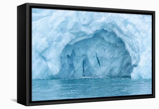 Arctic, Svalbard, Nordaustlandet Island. Colorful bits of ice have calved from the glacier.-Ellen Goff-Framed Premier Image Canvas