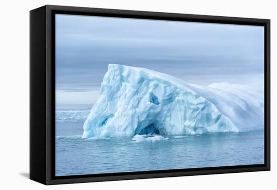 Arctic, Svalbard, Nordaustlandet Island. Colorful bits of ice have calved from the glacier.-Ellen Goff-Framed Premier Image Canvas