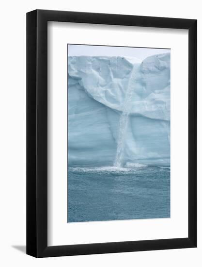 Arctic, Svalbard, Nordaustlandet Island. Waterfalls cascading from the melting glacier.-Ellen Goff-Framed Photographic Print