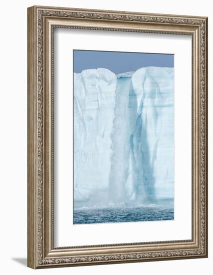 Arctic, Svalbard, Nordaustlandet Island. Waterfalls cascading from the melting glacier.-Ellen Goff-Framed Photographic Print