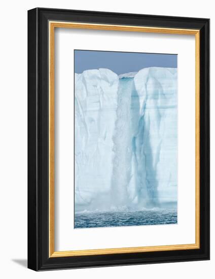 Arctic, Svalbard, Nordaustlandet Island. Waterfalls cascading from the melting glacier.-Ellen Goff-Framed Photographic Print