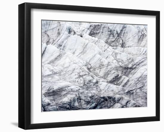 Arctic, Svalbard, Spitsbergen. Ice at the foot of a glacier-Ellen Goff-Framed Photographic Print