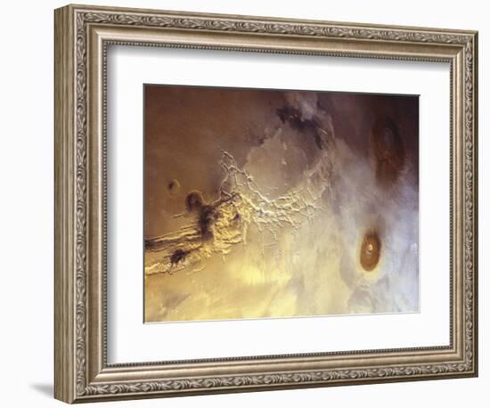 Arcuate Graben System of Noctis Labyrinthus on Mars-Michael Benson-Framed Photographic Print