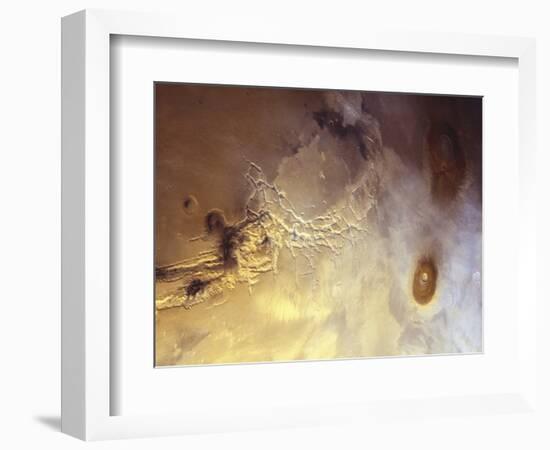 Arcuate Graben System of Noctis Labyrinthus on Mars-Michael Benson-Framed Photographic Print