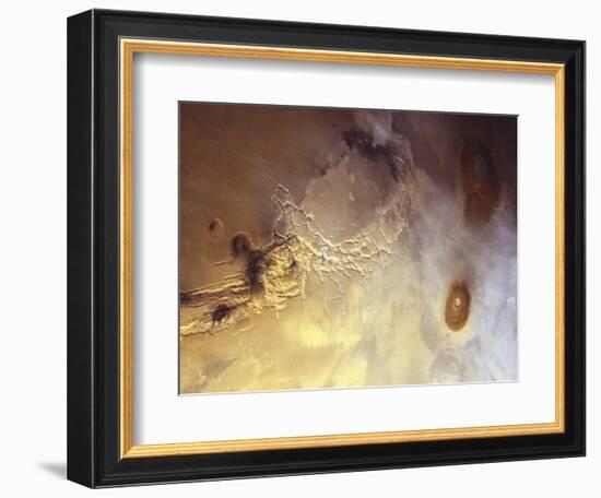 Arcuate Graben System of Noctis Labyrinthus on Mars-Michael Benson-Framed Photographic Print