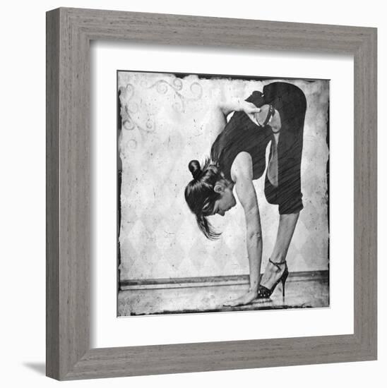 Ardha Baddha Padmottanasana-Gosia Janik-Framed Art Print