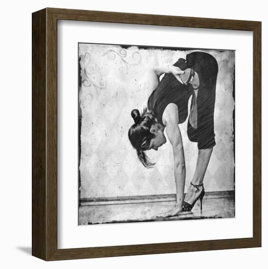 Ardha Baddha Padmottanasana-Gosia Janik-Framed Art Print